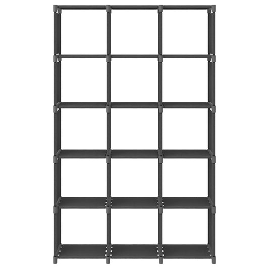 15-Cube Display Shelf Grey 103x30x175.5 cm Fabric 15-Cube Display Shelf Grey 103x30x175.5 cm Fabric