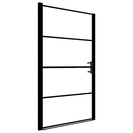Shower Door Frost Tempered Glass 91x195 cm Black Shower Door Frost Tempered Glass 91x195 cm Black