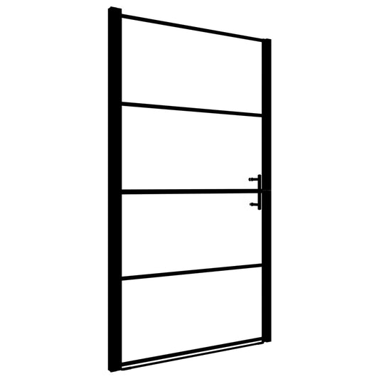 Shower Door Frost Tempered Glass 100x178 cm Black Shower Door Frost Tempered Glass 100x178 cm Black