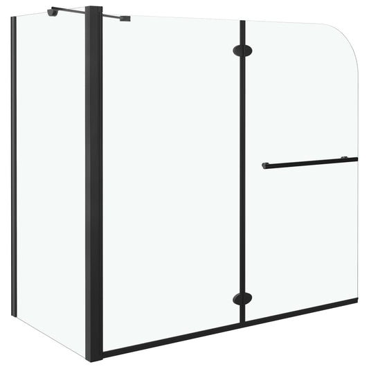 Bi-Folding Shower Enclosure ESG 120x68x130 cm Black Bi-Folding Shower Enclosure ESG 120x68x130 cm Black