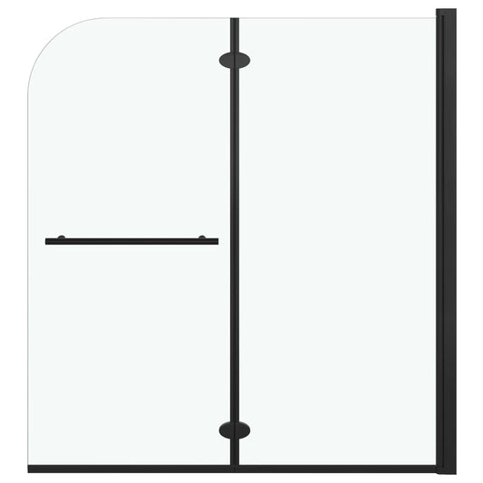 147194 vidaXL Folding Shower Enclosure 2 Panels ESG 120x140 cm Black 147194 vidaXL Folding Shower Enclosure 2 Panels ESG 120x140 cm Black