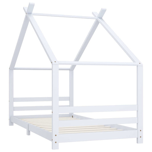 Kids Bed Frame White Solid Pine Wood 90x200 cm Kids Bed Frame White Solid Pine Wood 90x200 cm