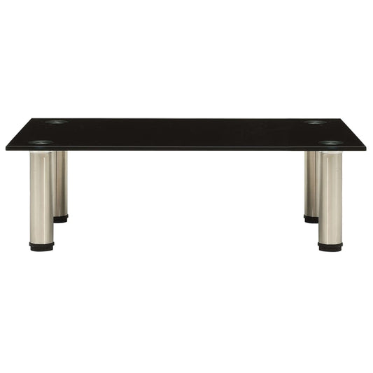 TV Stand Black 60x35x17 cm Tempered Glass TV Stand Black 60x35x17 cm Tempered Glass