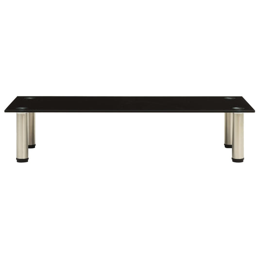 TV Stand Black 80x35x17 cm Tempered Glass TV Stand Black 80x35x17 cm Tempered Glass