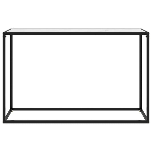 Console Table White 120x35x75 cm Tempered Glass Console Table White 120x35x75 cm Tempered Glass