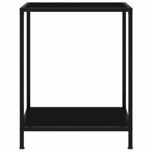 322828 vidaXL Console Table Black 60x35x75 cm Tempered Glass 322828 vidaXL Console Table Black 60x35x75 cm Tempered Glass