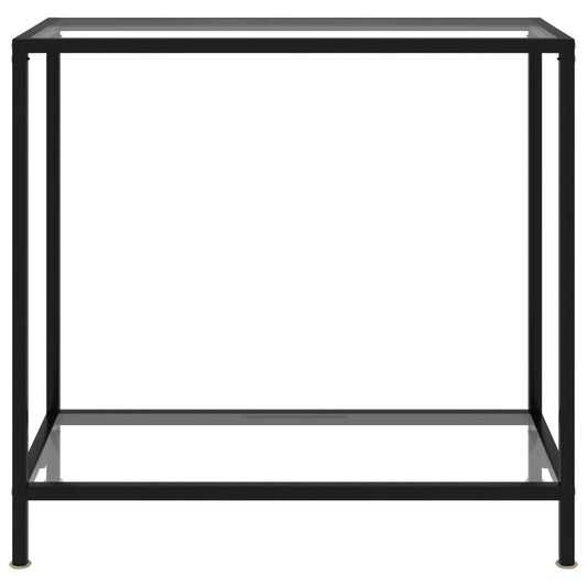 Console Table Transparent 80x35x75 cm Tempered Glass Console Table Transparent 80x35x75 cm Tempered Glass