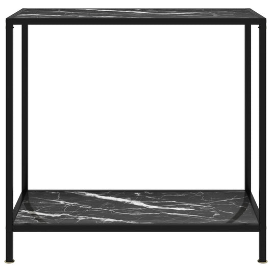 Console Table Black 80x35x75 cm Tempered Glass Console Table Black 80x35x75 cm Tempered Glass