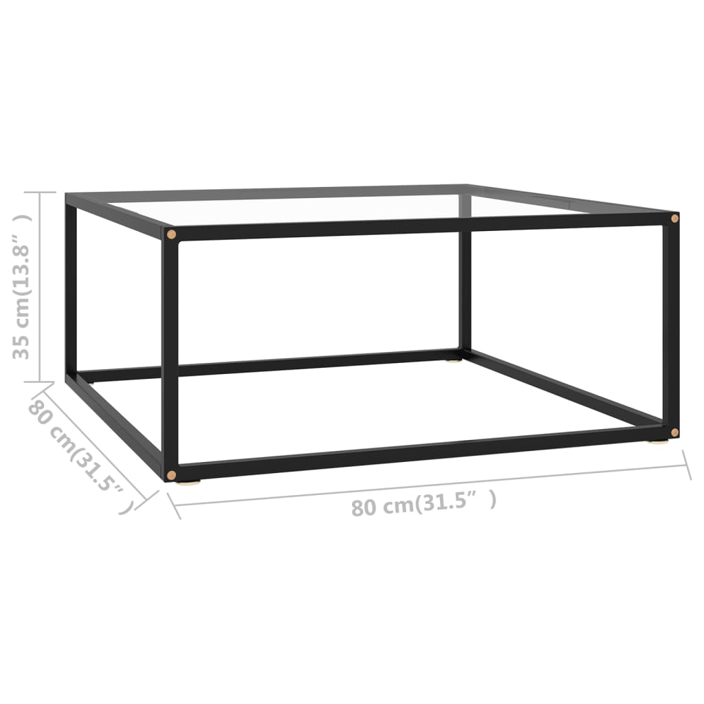 Coffee Table | Black and transparent