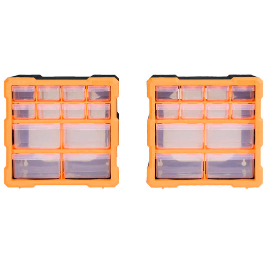 Multi-drawer Organisers with 12 Drawers 2 pcs 26.5x16x26 cm Multi-drawer Organisers with 12 Drawers 2 pcs 26.5x16x26 cm