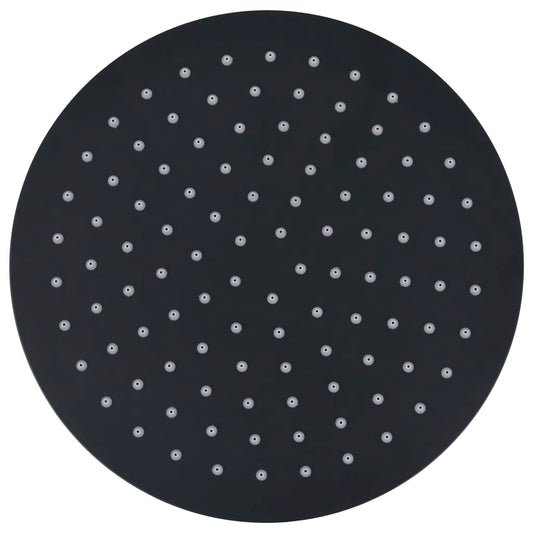 Rain Shower Head Stainless Steel 25 cm Round Black Rain Shower Head Stainless Steel 25 cm Round Black