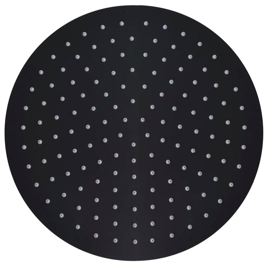 Rain Shower Head Stainless Steel 30 cm Round Black Rain Shower Head Stainless Steel 30 cm Round Black