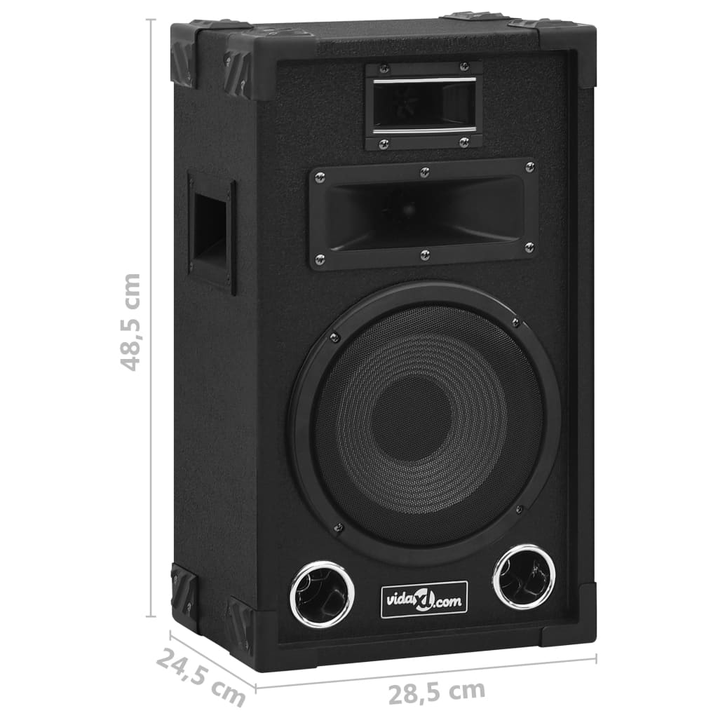 70101 vidaXL Professional Passive Hifi Stage Speakers 2 pcs 800 W Black