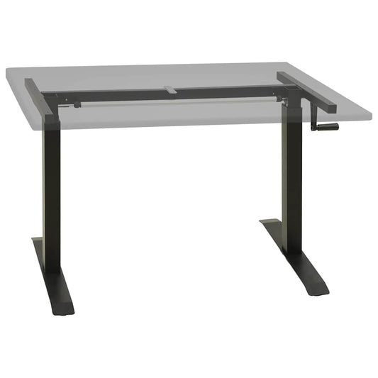 321719 vidaXL Manual Height Adjustable Standing Desk Frame Hand Crank Black 321719 vidaXL Manual Height Adjustable Standing Desk Frame Hand Crank Black