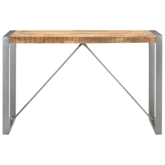Dining Table 120x60x75 cm Solid Rough Mango Wood Dining Table 120x60x75 cm Solid Rough Mango Wood