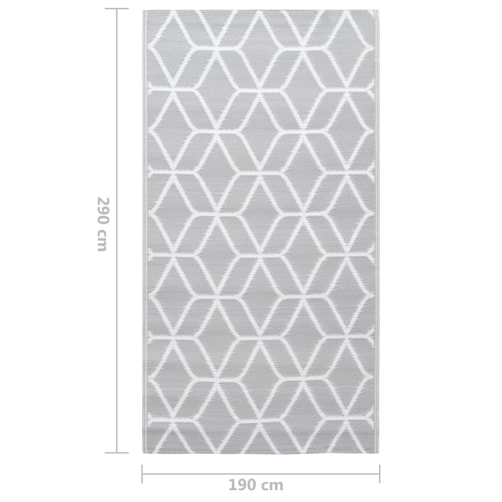 310423 vidaXL Outdoor Carpet ARAKIL Grey 190x290 cm PP