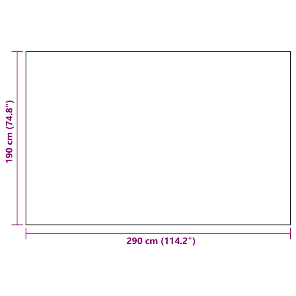 310431 vidaXL Outdoor Carpet ARAKIL White and Black 190x290 cm PP