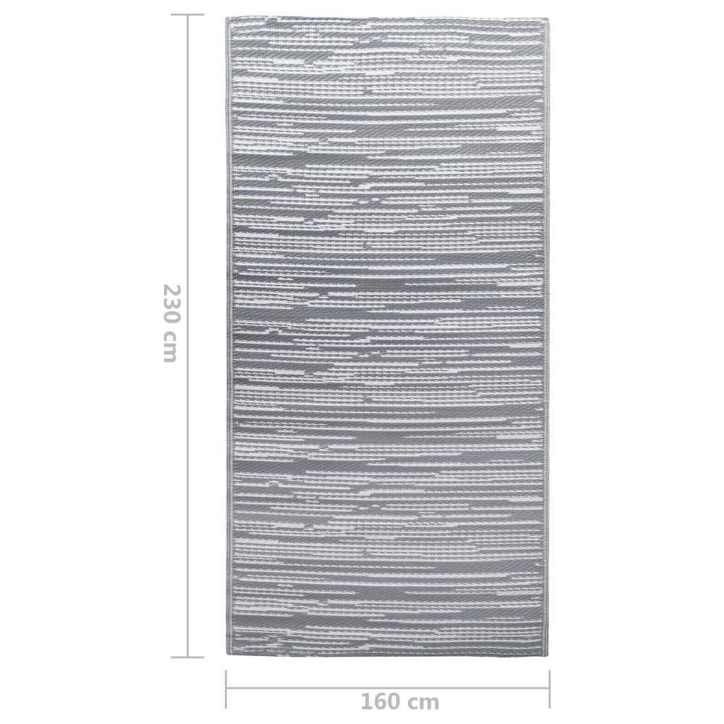 310438 vidaXL Outdoor Carpet ARAKIL Grey 160x230 cm PP