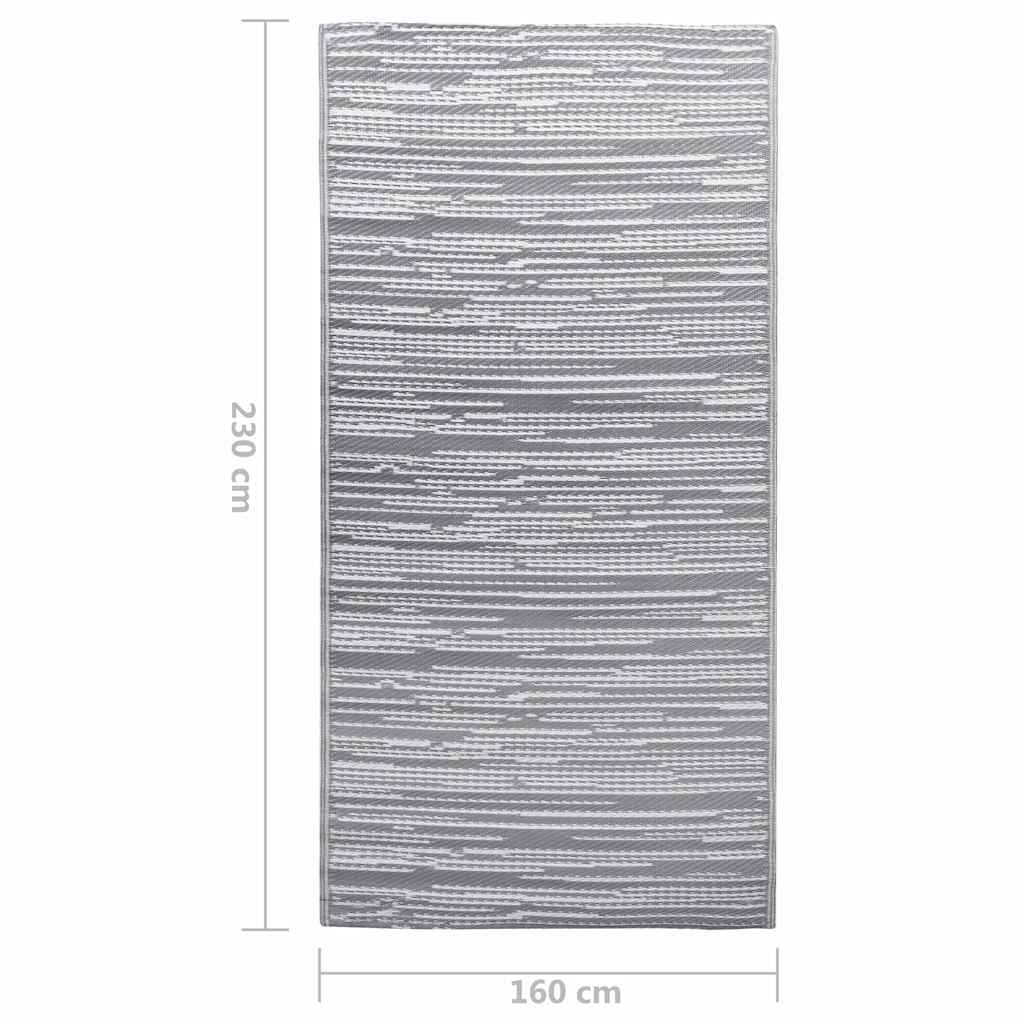 310438 vidaXL Outdoor Carpet ARAKIL Grey 160x230 cm PP