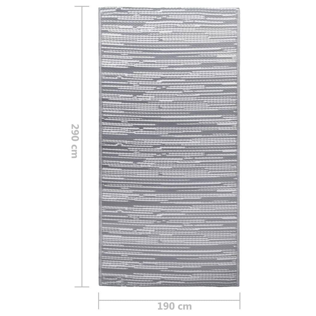 310439 vidaXL Outdoor Carpet ARAKIL Grey 190x290 cm PP