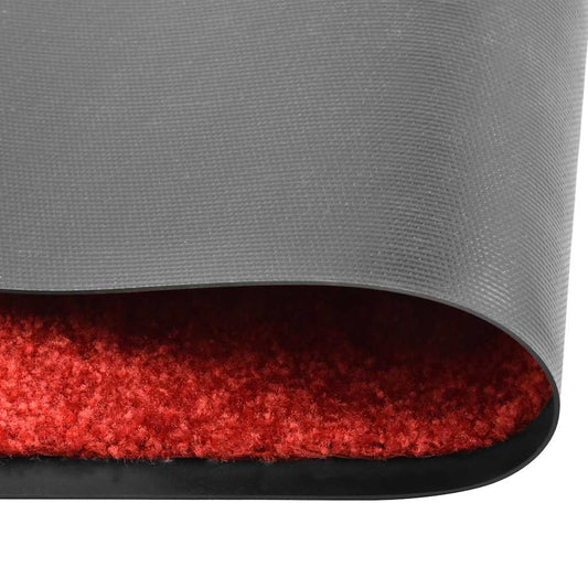 323424 vidaXL Doormat Washable Red 90x120 cm 323424 vidaXL Doormat Washable Red 90x120 cm
