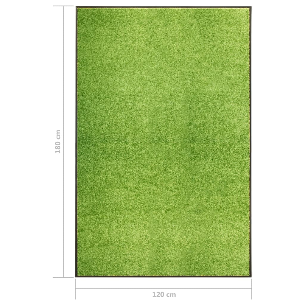 323432 vidaXL Doormat Washable Green 120x180 cm