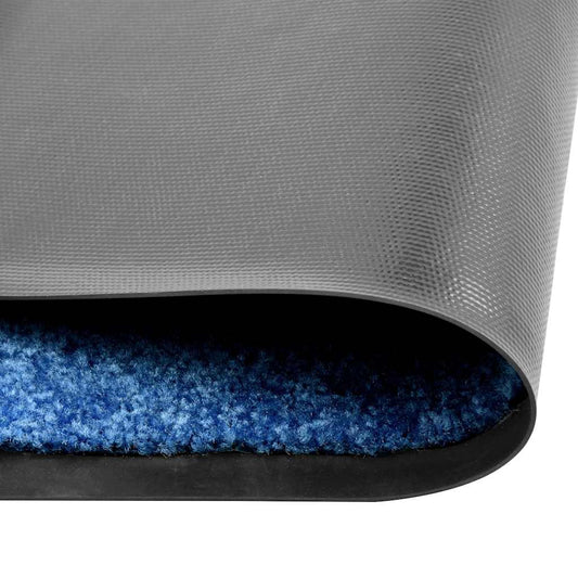 323442 vidaXL Doormat Washable Blue 90x120 cm 323442 vidaXL Doormat Washable Blue 90x120 cm