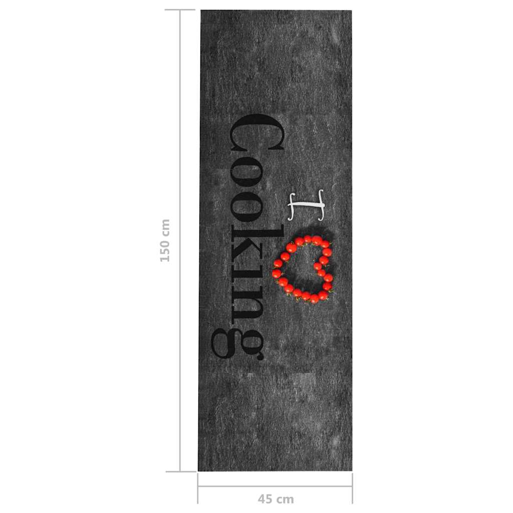 323471 vidaXL Kitchen Floor Mat Washable Cooking 45x150 cm