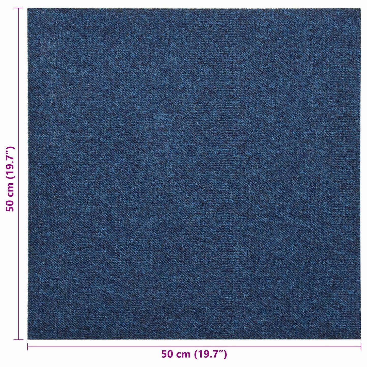 Carpet 20 pcs Dark Blue 50 x 50 cm 100% Polypropylene