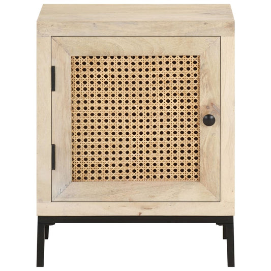 Bedside Cabinet 40x30x50 cm Solid Mango Wood and Natural Cane Bedside Cabinet 40x30x50 cm Solid Mango Wood and Natural Cane