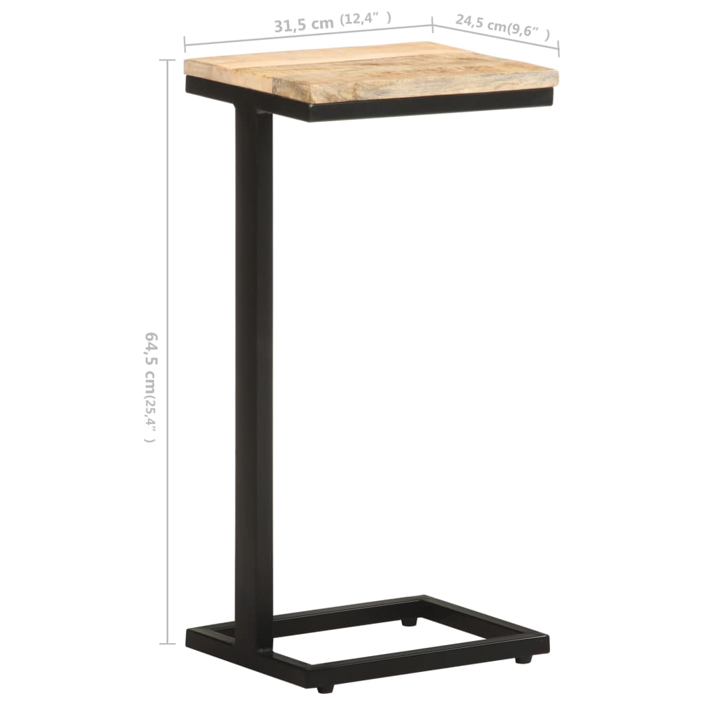 321970 vidaXL Side Tables 2 pcs 31,5x24,5x64,5 cm Rough Mango Wood