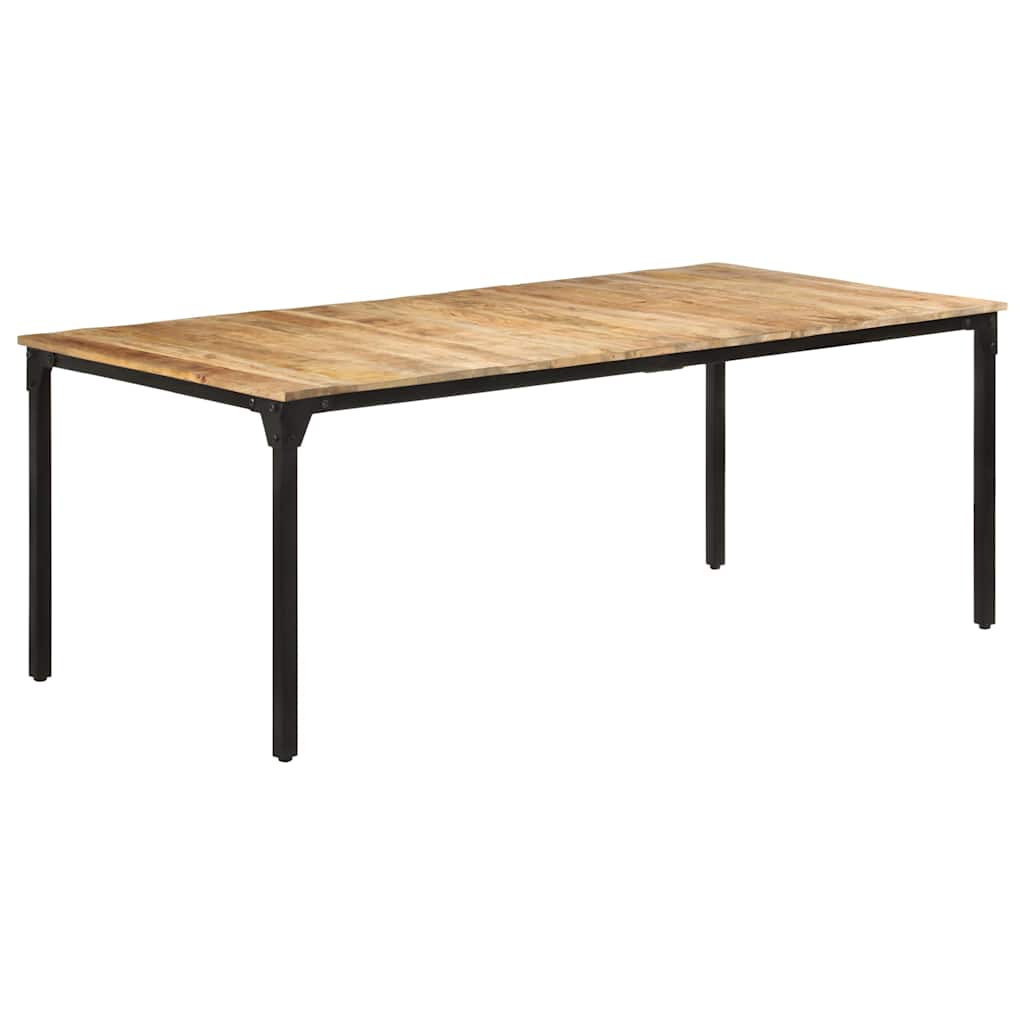 321976 vidaXL Dining Table 200x100x76 cm Rough Mango Wood