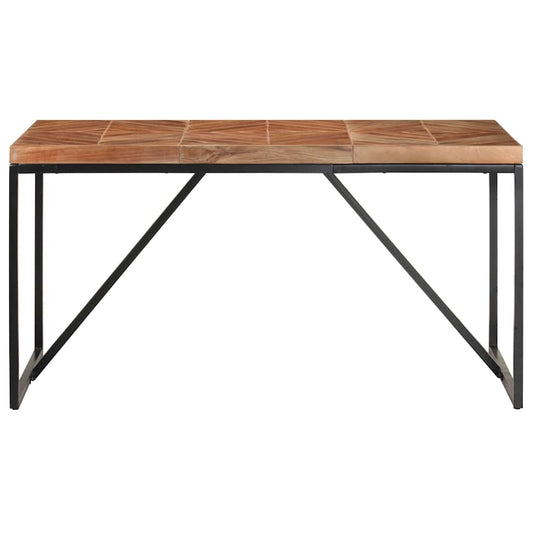 323548 vidaXL Dining Table 140x70x76 cm Solid Acacia and Mango Wood 323548 vidaXL Dining Table 140x70x76 cm Solid Acacia and Mango Wood