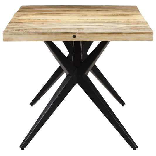 323566 vidaXL Dining Table 160x80x76 cm Rough Mango Wood 323566 vidaXL Dining Table 160x80x76 cm Rough Mango Wood