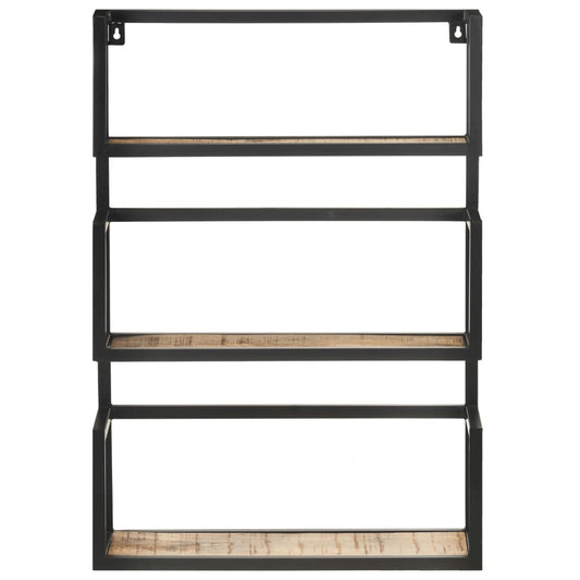Wall Shelf 60x20x85 cm Rough Mango Wood Wall Shelf 60x20x85 cm Rough Mango Wood