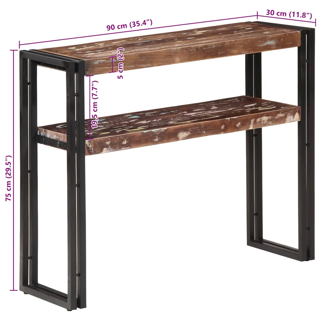 321098 vidaXL Console Table 90x30x75 cm Solid Reclaimed Wood