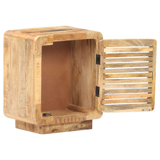 320462 vidaXL Bedside Cabinet 40x30x50 cm Rough Mango Wood 320462 vidaXL Bedside Cabinet 40x30x50 cm Rough Mango Wood