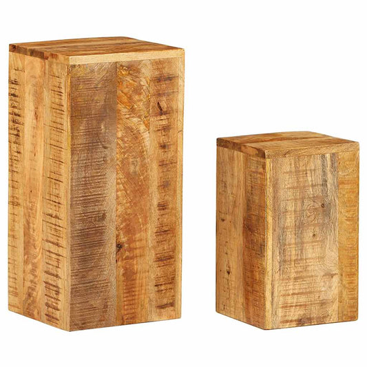 Plant Stands 2 pcs Solid Mango Wood Plant Stands 2 pcs Solid Mango Wood