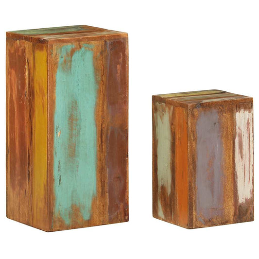 Plant Stands 2 pcs Solid Reclaimed Wood Plant Stands 2 pcs Solid Reclaimed Wood