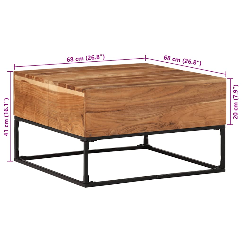 320818 vidaXL Coffee Table 68x68x41 cm Solid Acacia Wood