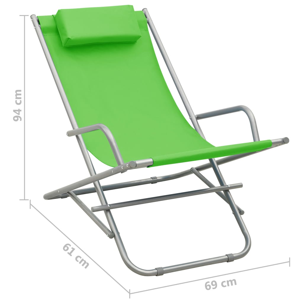 Rocking Chair | Set of 2 | Green | Powder-coated steel, PVC | Standard