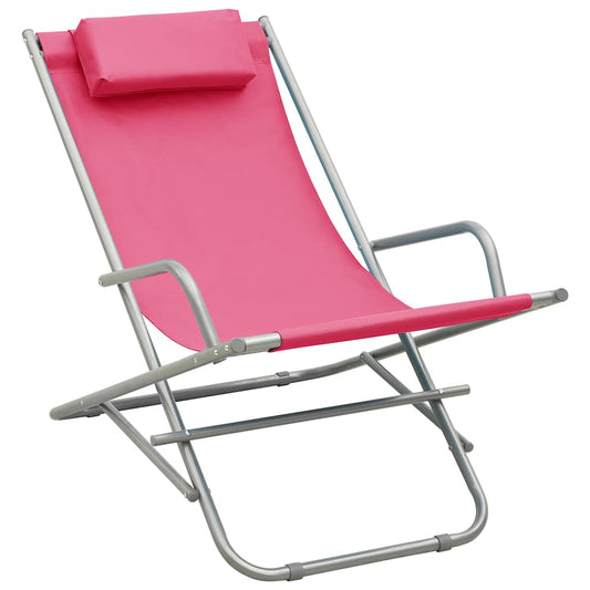Rocking Chairs 2 pcs Steel Pink Rocking Chairs 2 pcs Steel Pink