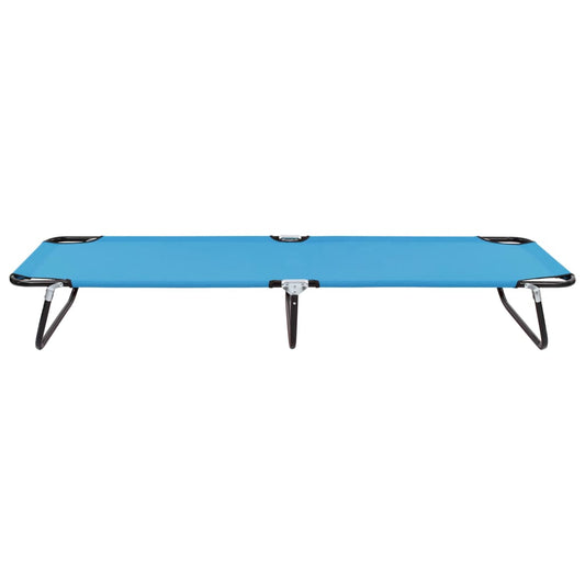 Folding Sun Lounger Steel Turquoise Blue Folding Sun Lounger Steel Turquoise Blue