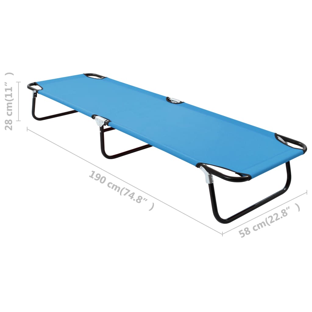 Sun Lounger | Turquoise Blue | Powder-Coated Steel | Standard