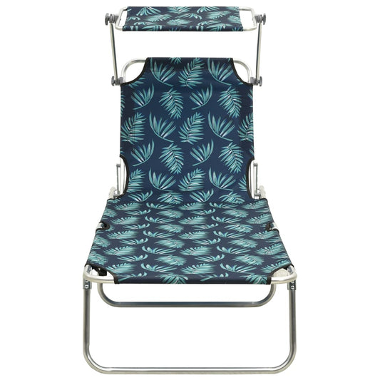 Sun Lounger | Leaf print | Powder-coated aluminium | Standard Sun Lounger | Leaf print | Powder-coated aluminium | Standard