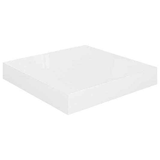 Floating Wall Shelf High Gloss White 23x23.5x3.8 cm MDF Floating Wall Shelf High Gloss White 23x23.5x3.8 cm MDF