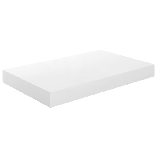 Floating Wall Shelf High Gloss White 40x23x3.8 cm MDF Floating Wall Shelf High Gloss White 40x23x3.8 cm MDF