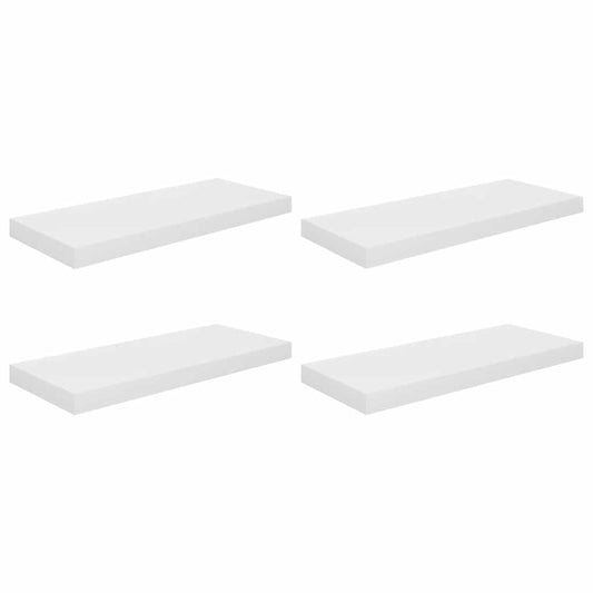 Floating Wall Shelves 4 pcs High Gloss White 60x23.5x3.8 cm MDF Floating Wall Shelves 4 pcs High Gloss White 60x23.5x3.8 cm MDF