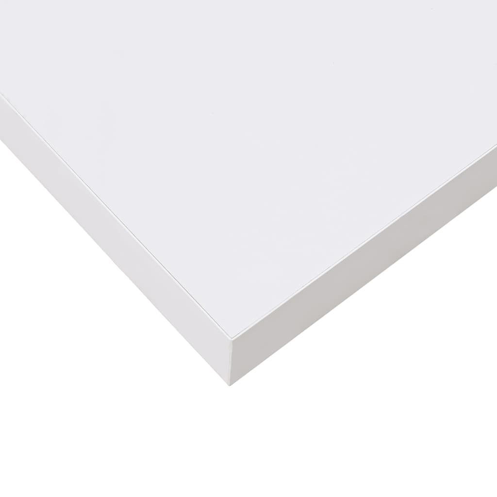 Floating Wall Shelves 2 pcs High Gloss White 80x23.5x3.8 cm MDF
