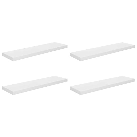 Floating Wall Shelves 4 pcs High Gloss White 90x23.5x3.8 cm MDF Floating Wall Shelves 4 pcs High Gloss White 90x23.5x3.8 cm MDF